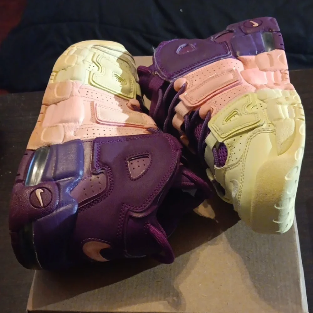 Nike Air More Uptempo (GS) Rare "Lucky Charmes" (2018) Men 6Y Women 7.5 EUC - Picture 7 of 9